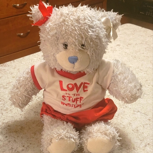 Build a Bear with shirt "Love is the Stuff Inside" - Picture 1 of 5